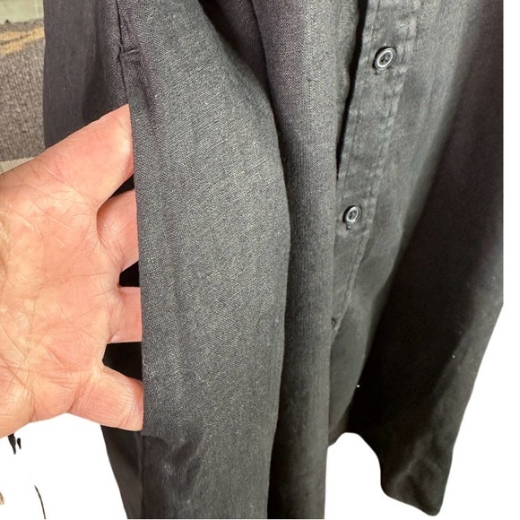 NWT Everlane Black The Daytripper Linen Shirt Dress With Pockets M - Picture 9 of 9